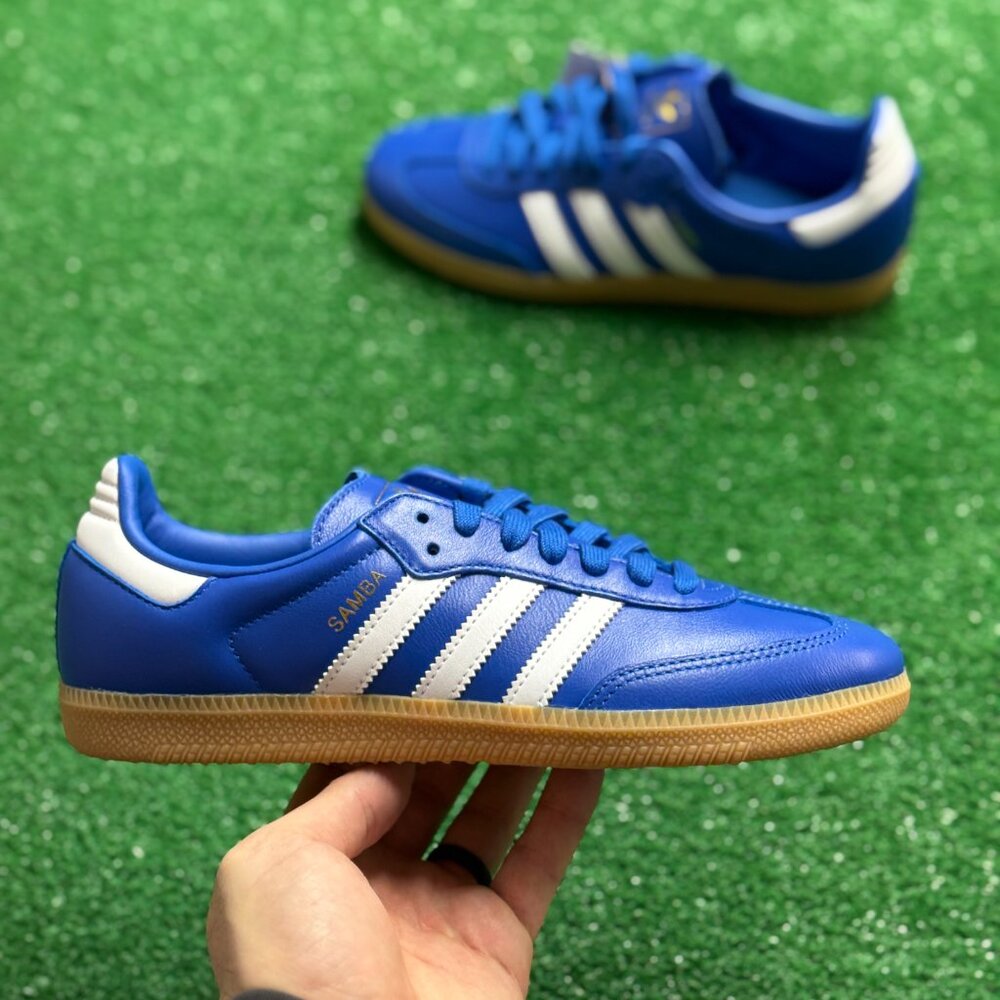 Adidas Samba OG Blue Cloud White Gum Mens JR0882 NEW Sz 12.5